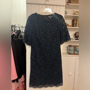 Navy/Black lace midi dress